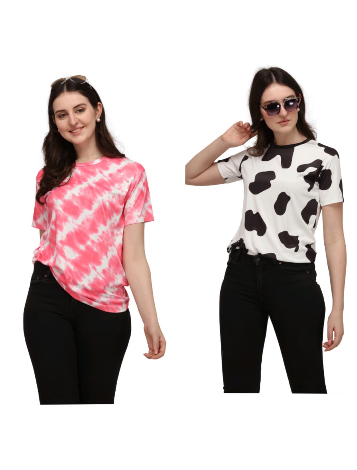 BUY NOW EXCLUSIVE OVERSIZE T-SHIRT COMBO OF 2 FOR WOMEN BY SHRIEZ