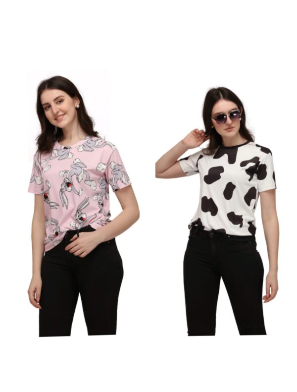 BUY NOW EXCLUSIVE OVERSIZE T-SHIRT COMBO OF 2 FOR WOMEN BY SHRIEZ