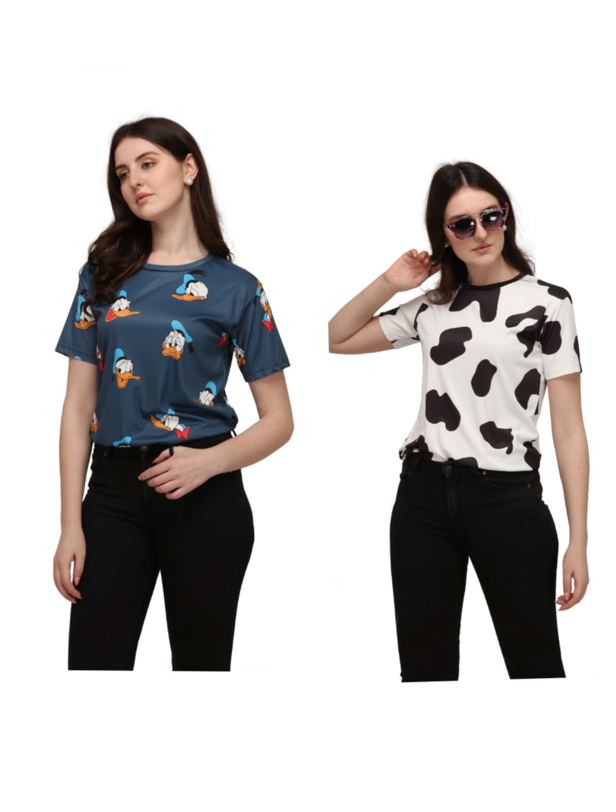 BUY NOW EXCLUSIVE OVERSIZE T-SHIRT COMBO OF 2 FOR WOMEN BY SHRIEZ