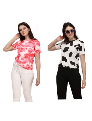 BUY NOW EXCLUSIVE OVERSIZE 2 T-SHIRT COMBO FOR WOMEN BY SHRIEZ