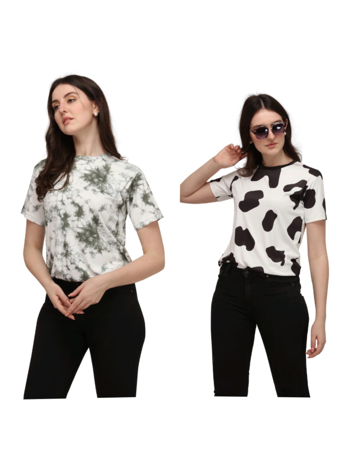 BUY NOW EXCLUSIVE OVERSIZE T-SHIRT COMBO OF 2 FOR WOMEN BY SHRIEZ