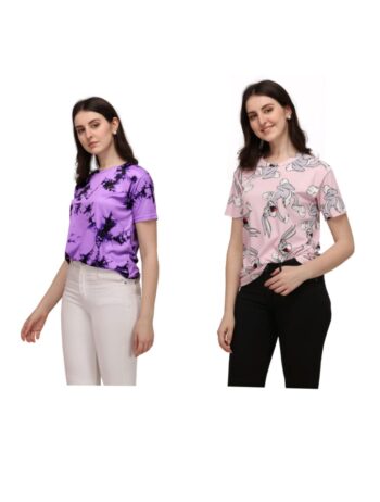 BUY NOW EXCLUSIVE COMBO OF 2 OVERSIZE T-SHIRT FOR WOMEN BY SHRIEZ