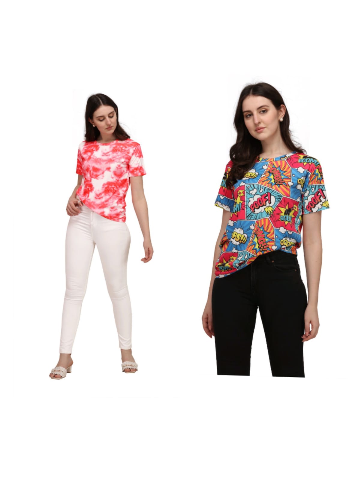 BUY NOW EXCLUSIVE COMBO OF 2 OVERSIZE T-SHIRT FOR WOMEN BY SHRIEZ