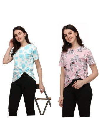 BUY NOW EXCLUSIVE COMBO OF 2 OVERSIZE T-SHIRT FOR WOMEN BY SHRIEZ