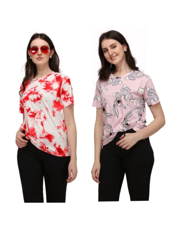 BUY NOW EXCLUSIVE COMBO OF 2 OVERSIZE T-SHIRT FOR WOMEN BY SHRIEZ