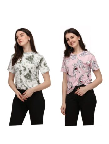 BUY NOW EXCLUSIVE COMBO OF 2 OVERSIZE T-SHIRT FOR WOMEN BY SHRIEZ