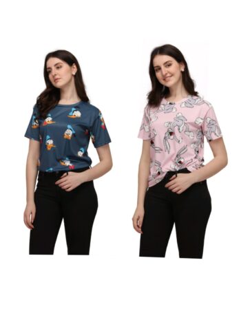 BUY NOW EXCLUSIVE COMBO OF 2 OVERSIZE T-SHIRT FOR WOMEN BY SHRIEZ