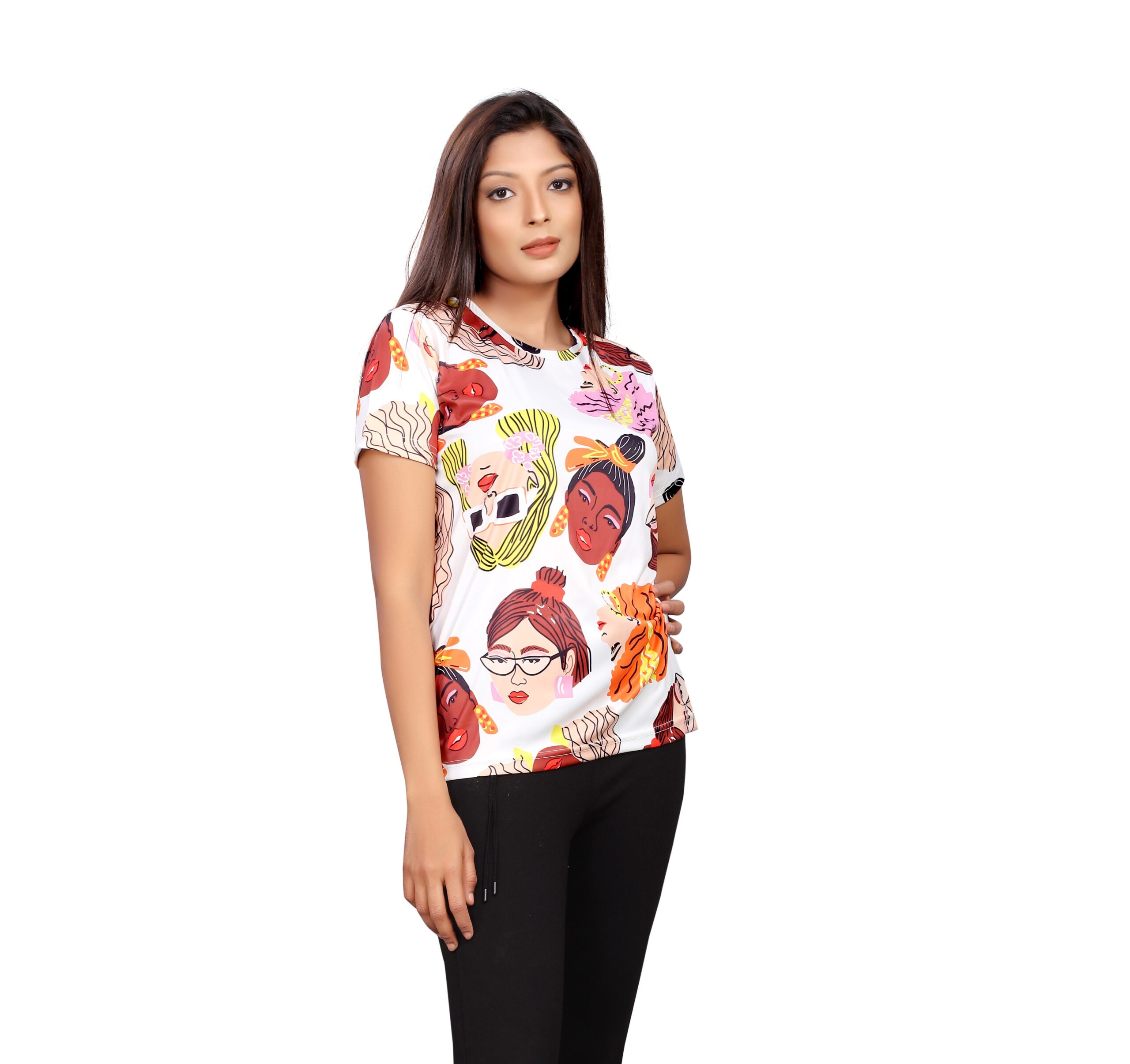BEAUTIFUL SHRIEZ OVERSIZED DESIGNER WOMEN T-SHIRT BY SHRIEZ