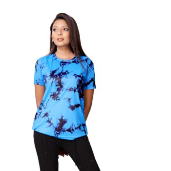 BEAUTIFUL SHRIEZ OVERSIZED BLUE WOMEN T-SHIRT BY SHRIEZ