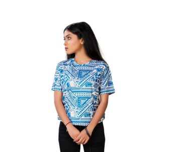 BEAUTIFUL SHRIEZ OVERSIZED WOMEN BLUE T-SHIRT BY SHRIEZ