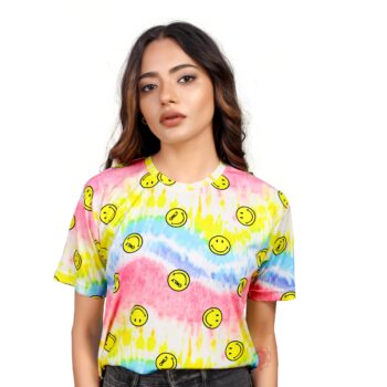 BEAUTIFUL SHRIEZ OVERSIZED WOMEN SMILY T-SHIRT BY SHRIEZ