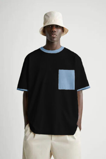 NEW LOOK BLACK POCKET T-SHIRT FOR MEN BY SHRIEZ