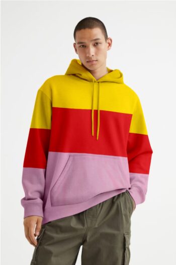 ATTRACTFUL COLORBLOCK MEN HOODIE COTTON BY SHRIEZ