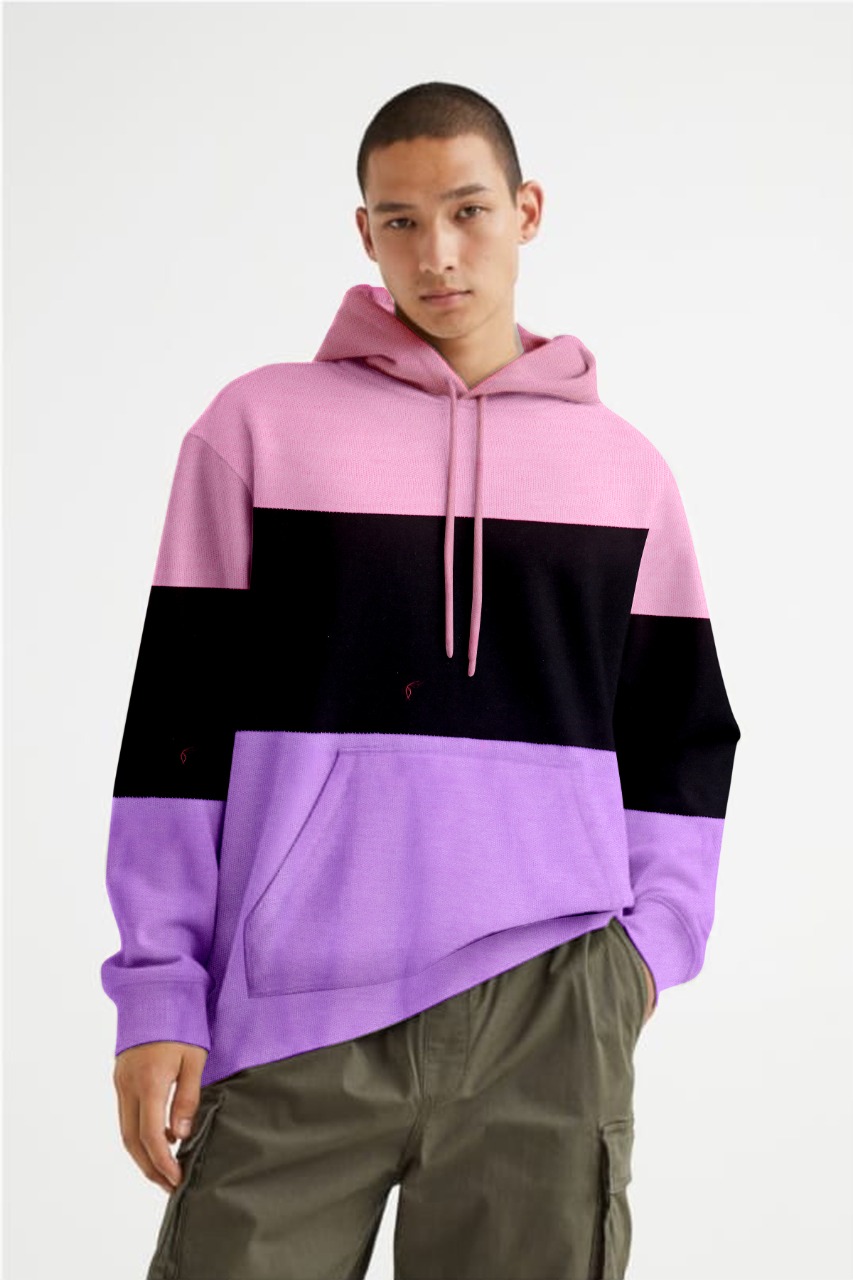 ATTRACTFUL COLORBLOCK MEN HOODIE COTTON BY SHRIEZ