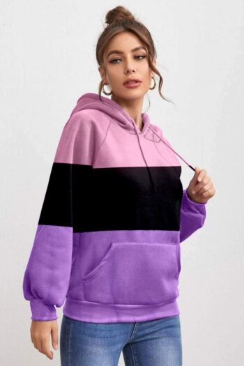 BEAUTIFUL COLORBLOCK HOODIE FOR WOMEN BY SHRIEZ